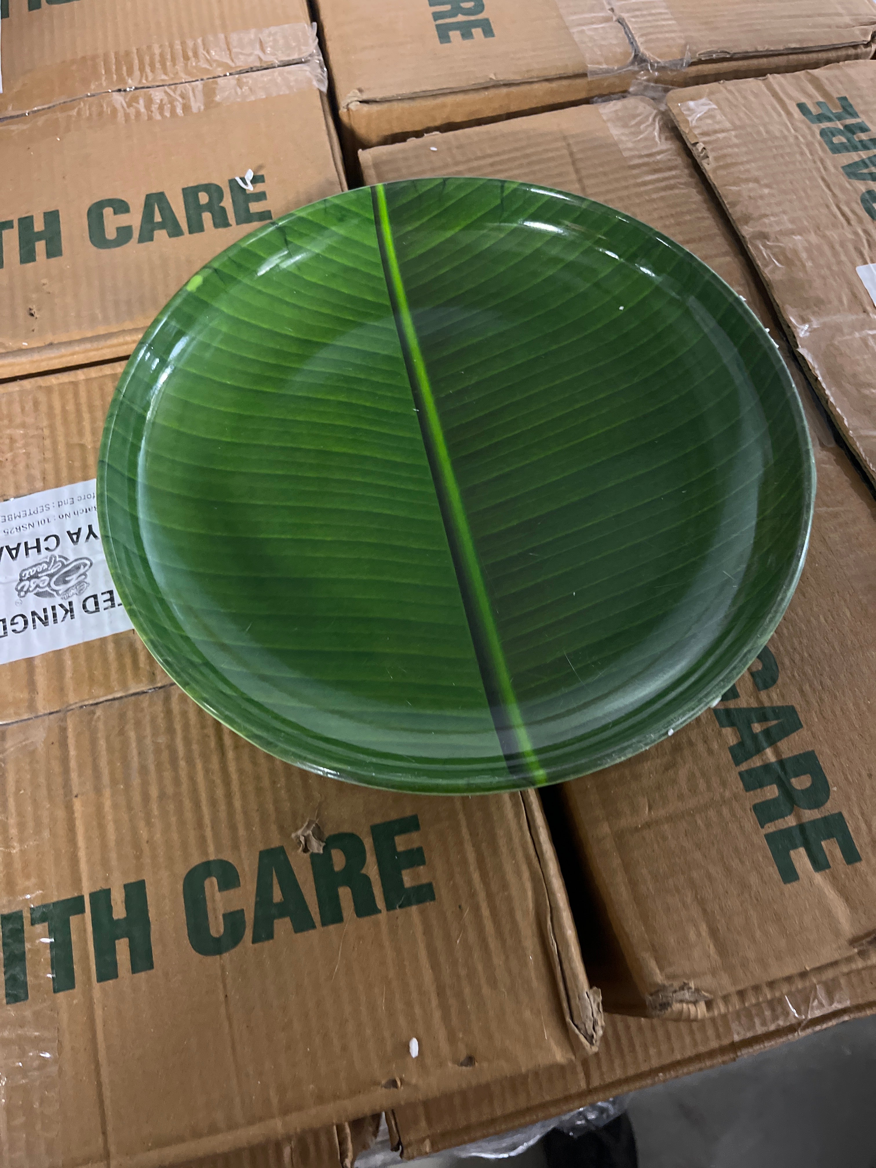Green leaf Plate 11”