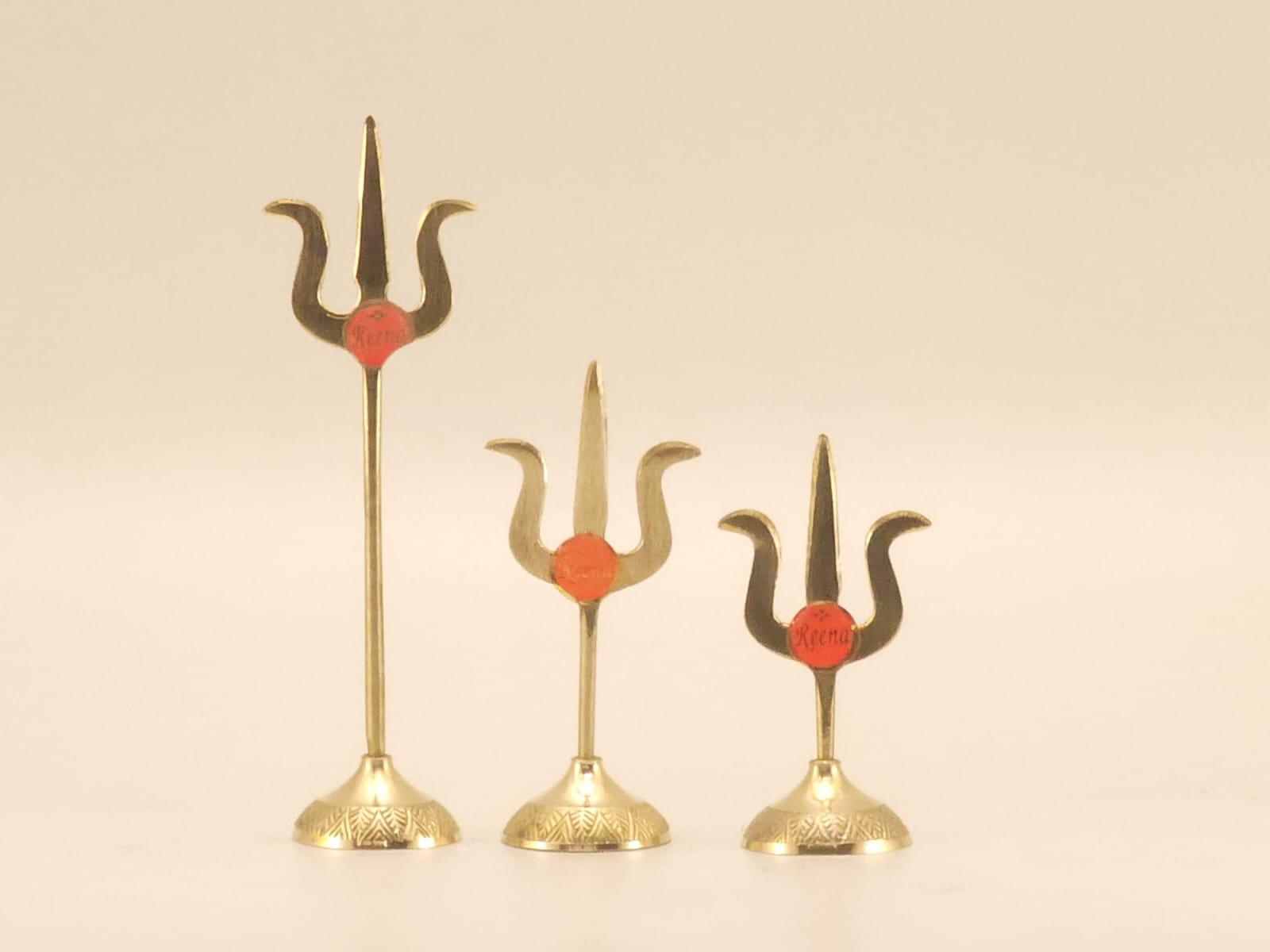 Handcrafted  Mahadev Trishul on Stand
