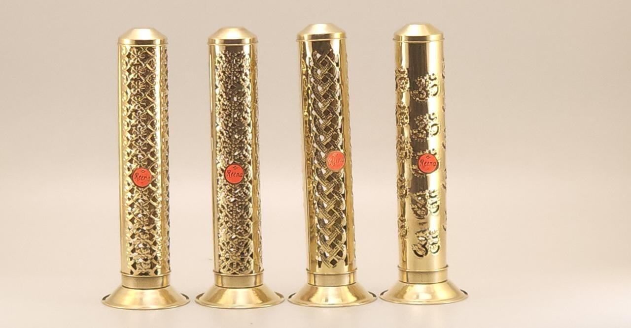 Pure Brass Agarbatti Stand/Holder with Ash Catcher