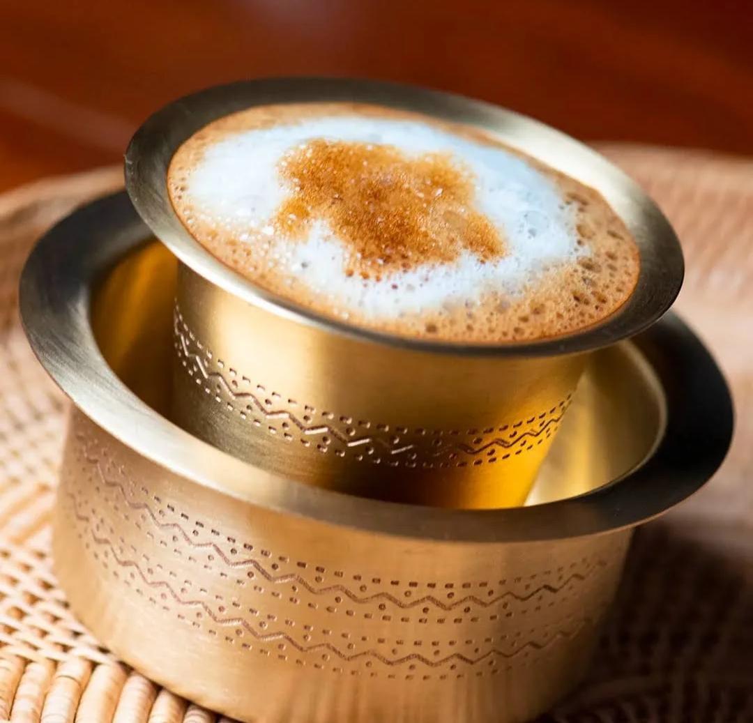 Traditional South Indian Brass Coffee Dabara Set