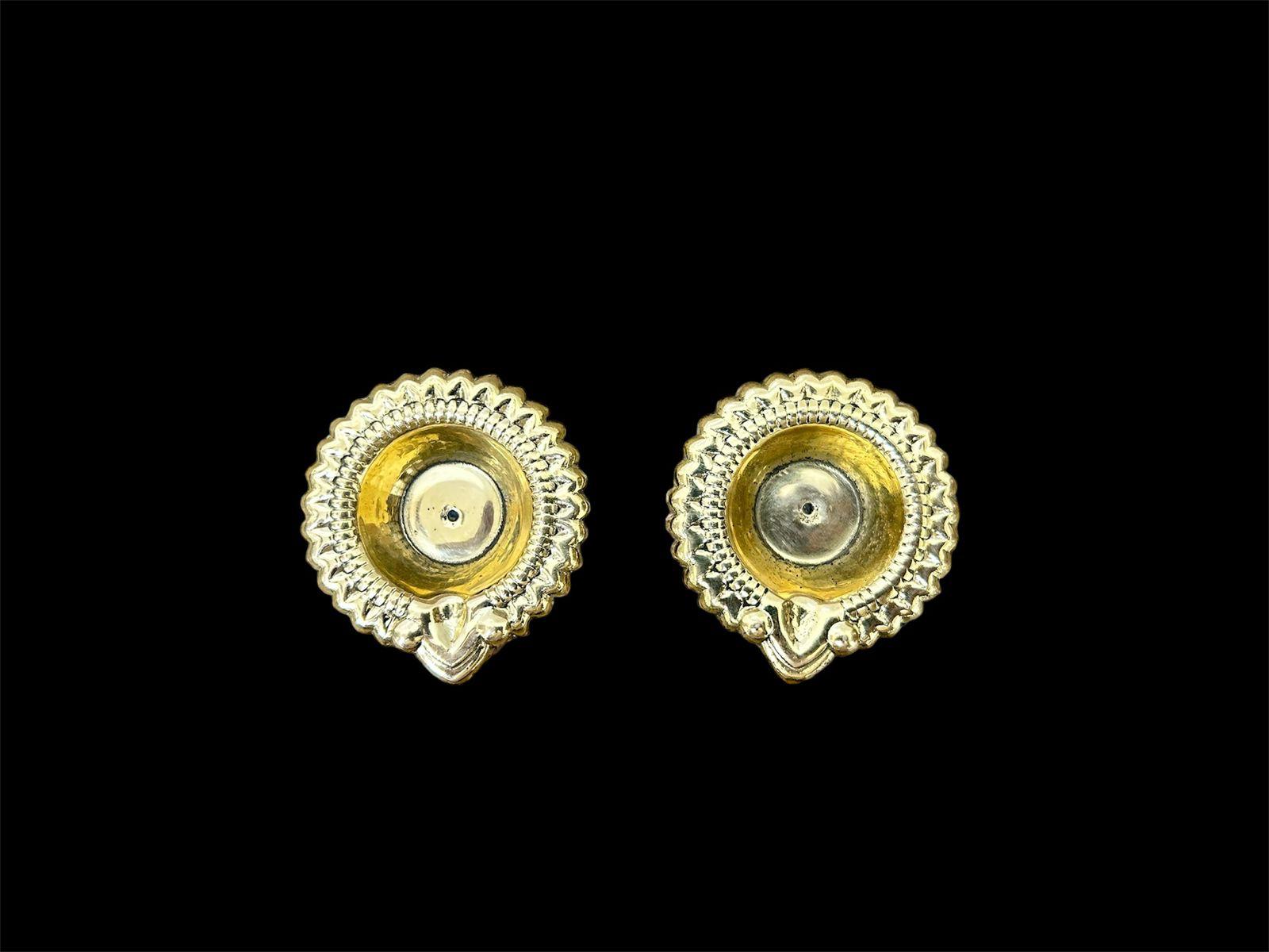 Handcrafted Brass Kuber Diyas with a Gden Finish