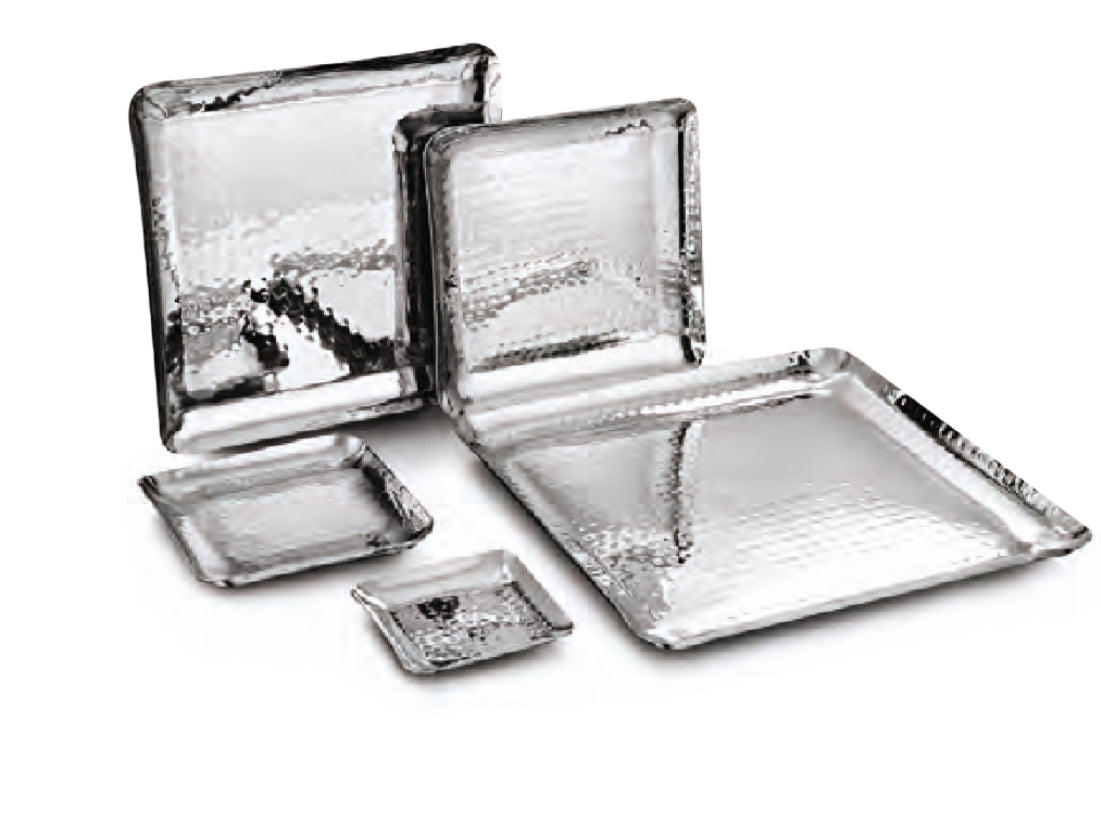 Stainless Steel Square Hammered Platter