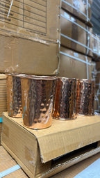 Copper Hammered Glass