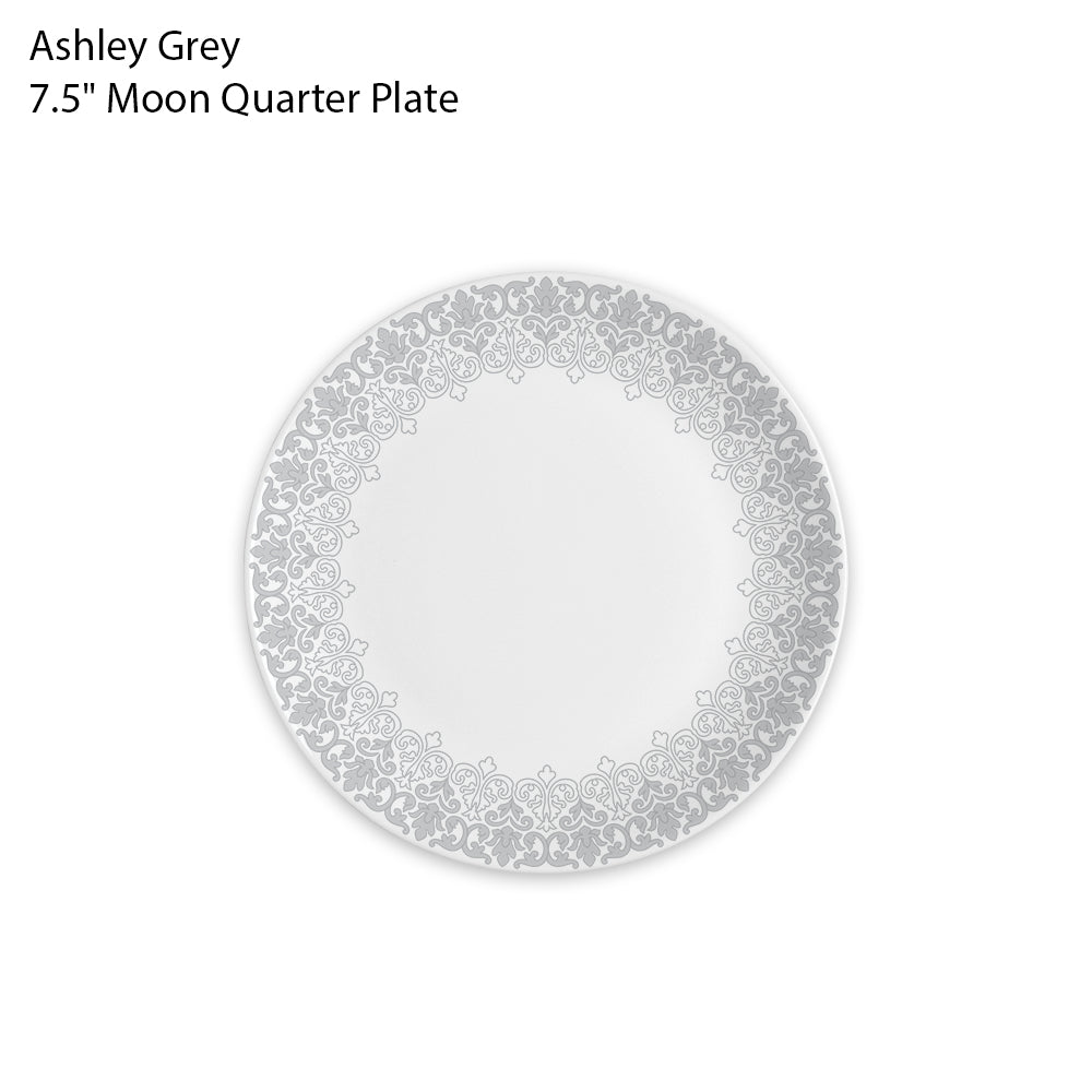 Ashley Grey 7.5" Moon Quarter Plate
