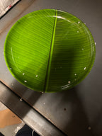 Green leaf plate small