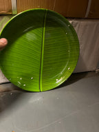 Green leaf plate small