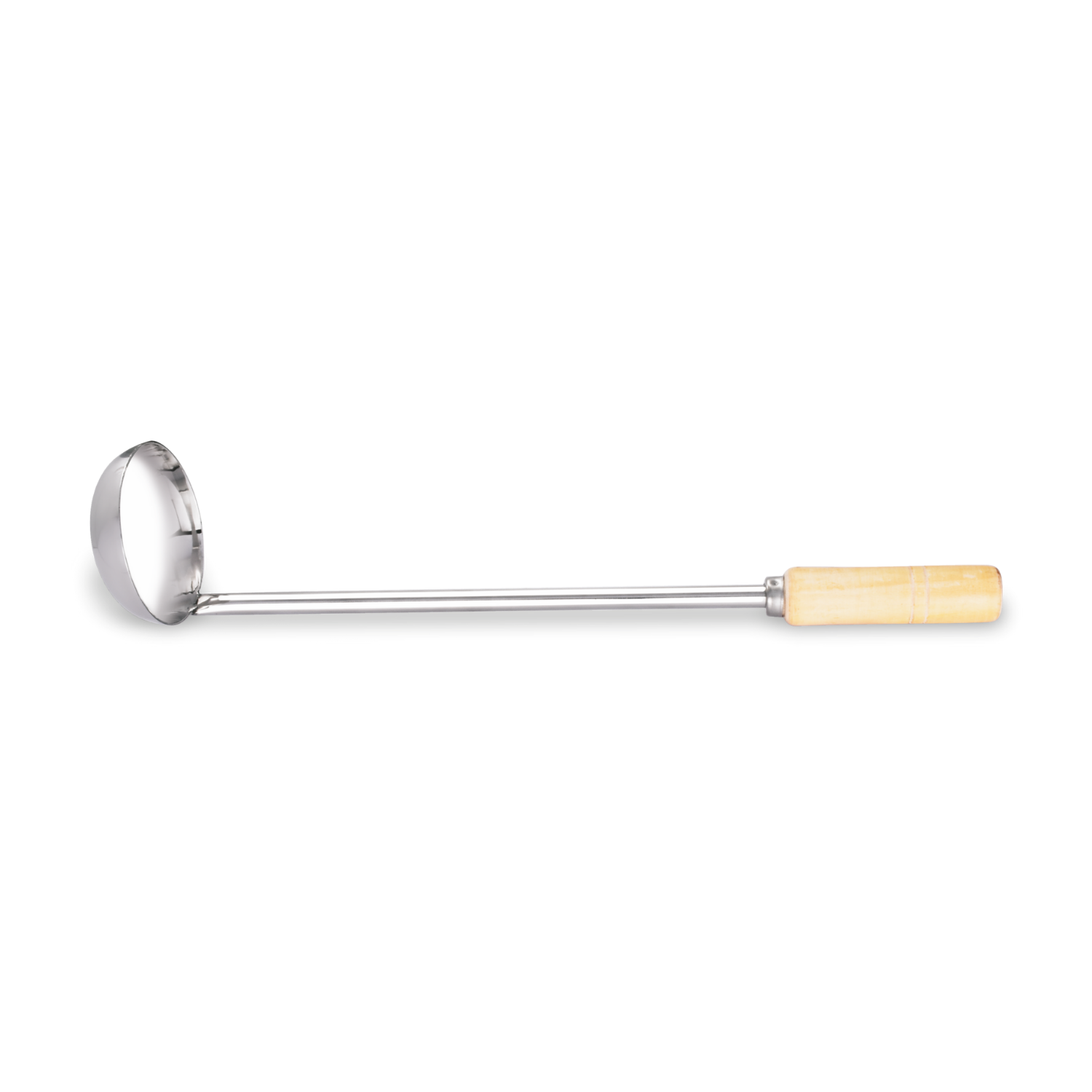Stainless Steel Wooden Handle Vertical Dove Udipi Ladle