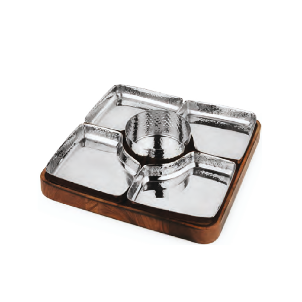 Square Chip N Dip-Wood Base