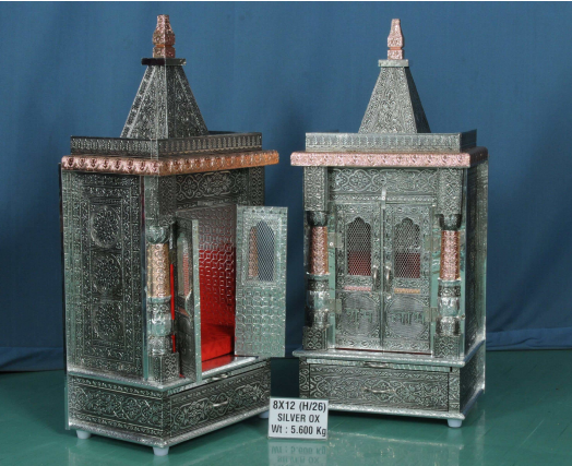 Oxidized  Silver Craft Home Temple