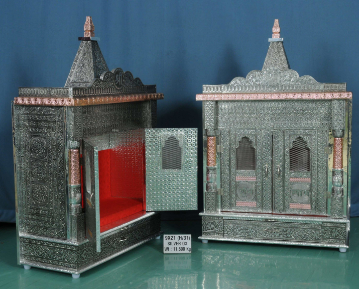 Handcrafted Oxidized Home Temple