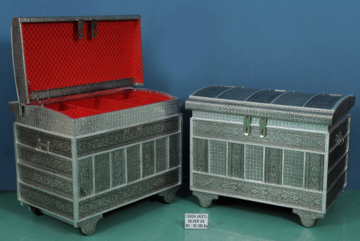 Oxidized Metal Silver Mina Handcrafted Jewelry Boxes
