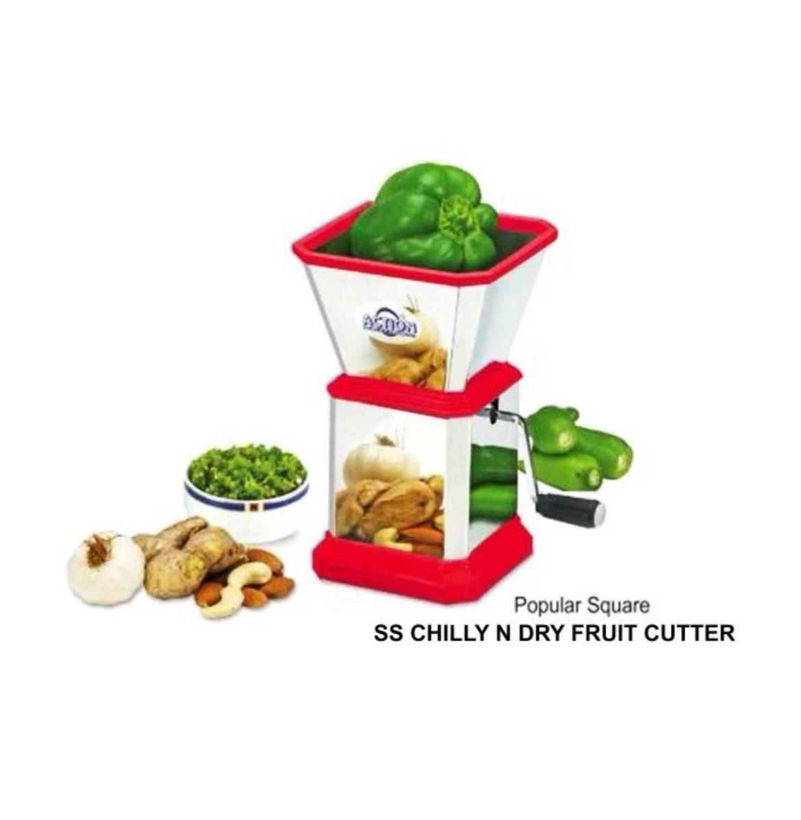Multifunction Stainless Steel Blade Vegetable Chopper, Chilly & Dry Fruit Cutter