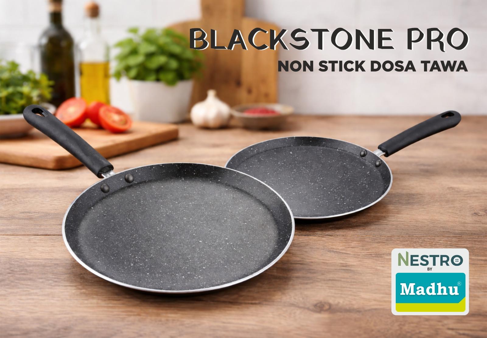 NON-STICK DOSA TAWA / BLACK WITH WHITE SPOTS 30