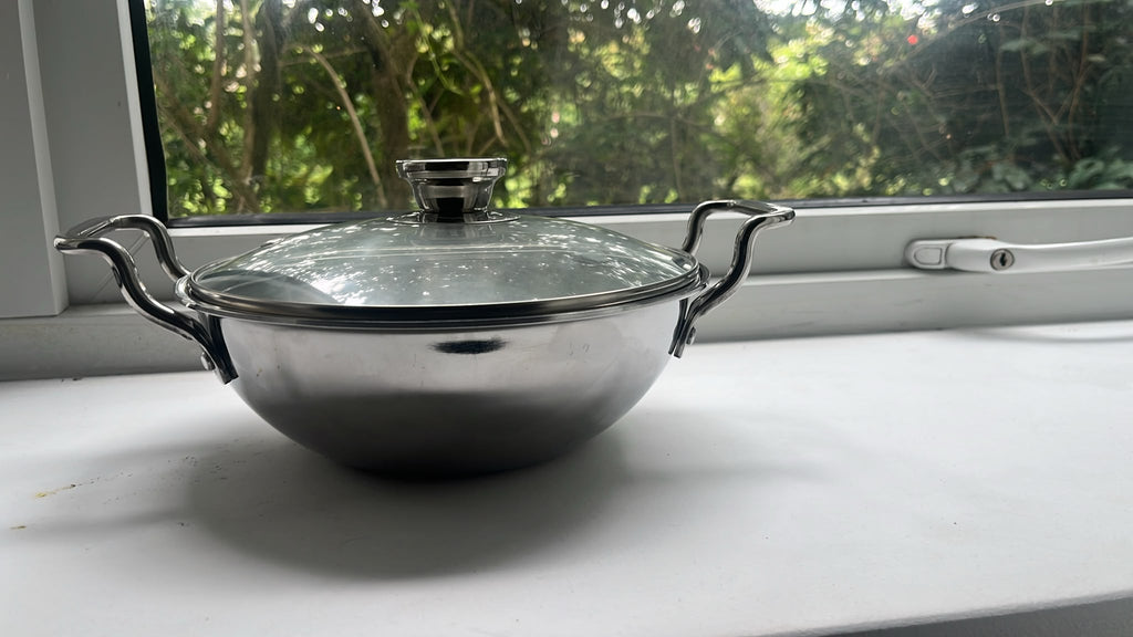 TRIPLY KADAI WITH LID  20X28 (Glass Lid)