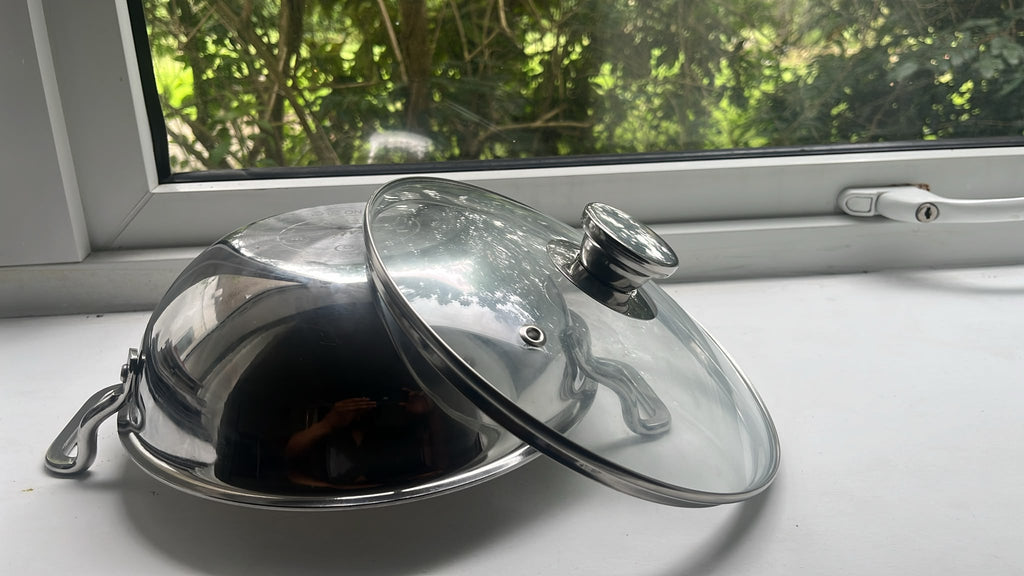 TRIPLY KADAI WITH LID  20X28 (Glass Lid)