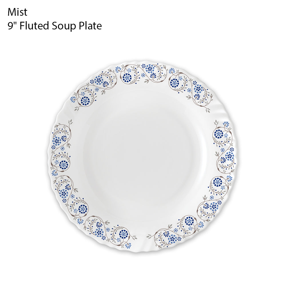 Mist 9" Fluted Soup Plate