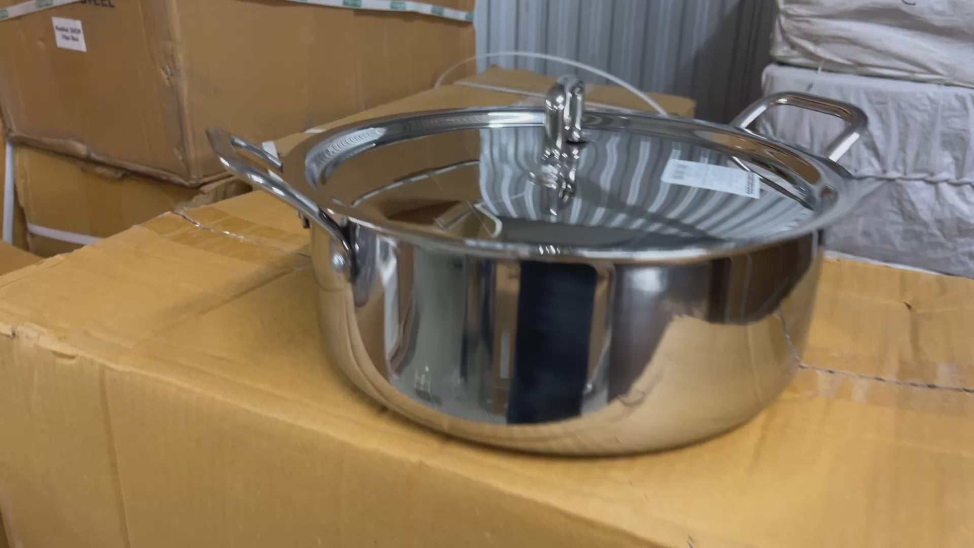 TRIPLY SHALLOW POT /BIRYANI POT WITH SS HANDLE / SS LID 30*36